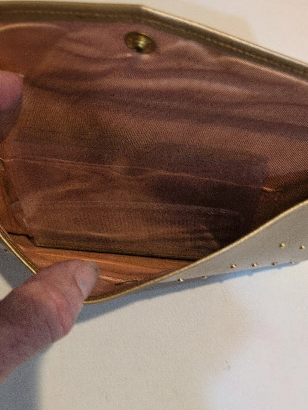 Vintage Princess Gardner Gold Studded Wallet From The 60s Or 70s Era